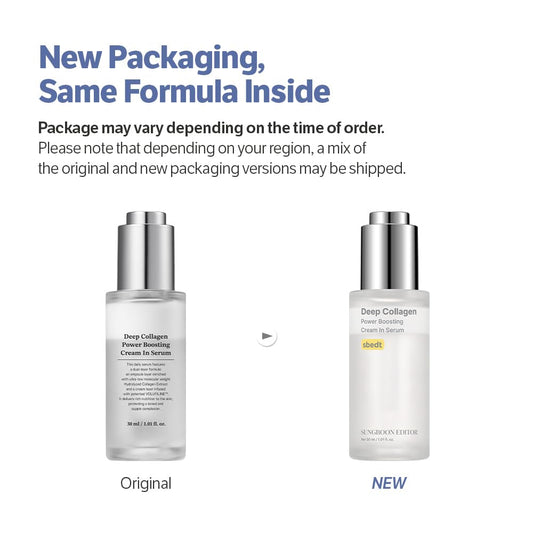 SUNGBOON EDITOR Deep Collagen Anti-Wrinkle Cream In Serum | Volufiline, Real Collagen, Skin Volumizing, Glass Skin, Elasticity for Aged Skin, Korean Skin Care, Serum for Face, 1.01 fl. oz