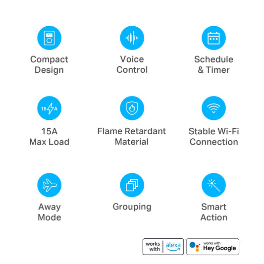 Kasa Smart Plug Ultra Mini 15A, Smart Home Wi-Fi Outlet Works with Alexa, Google Home & IFTTT, No Hub Required, UL Certified, 2.4G WiFi Only, 2 Count (Pack of 1)(EP10P2) , White