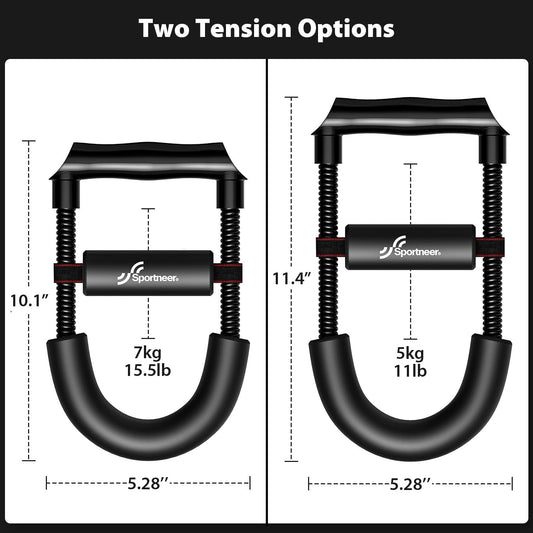 Sportneer Forearm Strengthener - Adjustable Wrist Exerciser for Improved Grip Strength