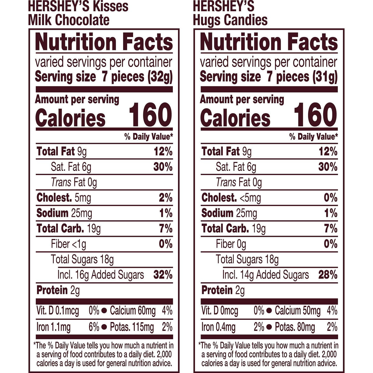 HERSHEY'S HUGS & KISSES Assorted Flavored, Valentine's Candy Bag, 21.4 oz