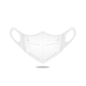 Medi-sky 3D Disposable Face Mask for Adults, Elastic Cloth Ear Straps, 50pcs White