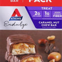Atkins Endulge Caramel Nut Chew Bar, Low Sugar Snack, Dessert Bar, High Fiber Bar 1g Sugar, 10 Count