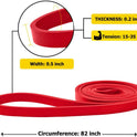 rosapoar natural latex resistance band pull up fitness exercise band