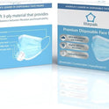 Litepak 125-Pack Premium Disposable Face Masks with Comfort Earloops Blue