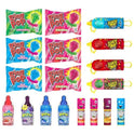 Candy Variety Pack, 18Ct Assorted Valentine's Candy Lollipops, Bulk Individually Wrapped Ring Pop, Push Pop, Baby Bottle Pop & Juicy Drop, Birthday Party Favors, Valentine's Gifts, Kids Goodie Bags
