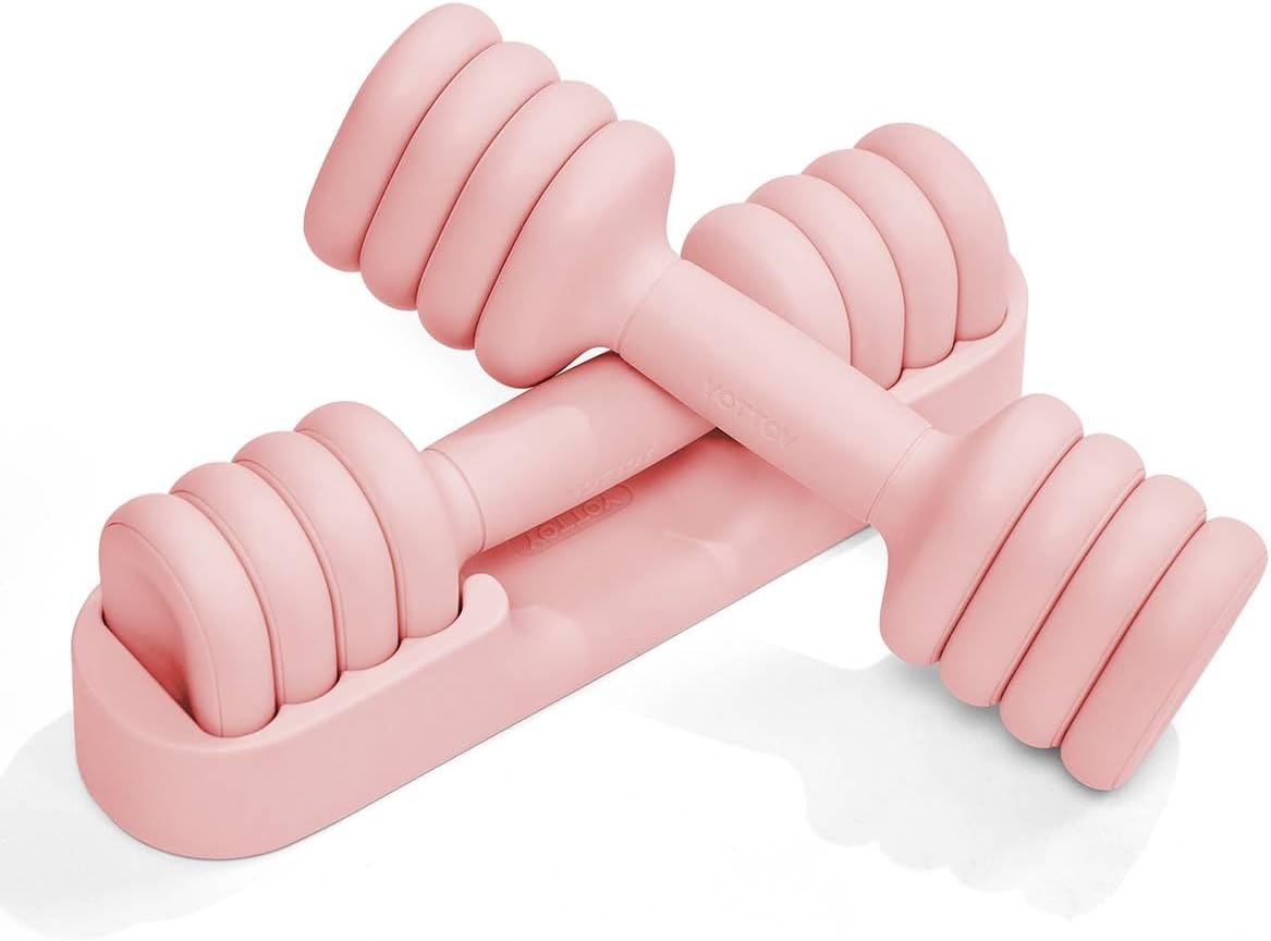YOTTOY Adjustable Dumbbell Set of 2, 4-in-1 Hand Weights for Women