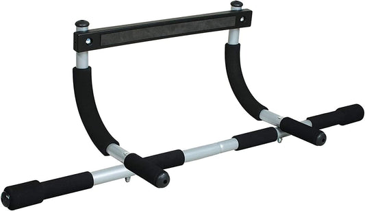 Iron Gym Pull-Up Bar - Total Upper Body Workout, Adjustable Width, Portable Doorframe Chin-Up Bar