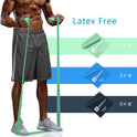 A AZURELIFE Resistance Bands - Latex-Free Exercise Bands for Strength Training, Yoga, Rehab
