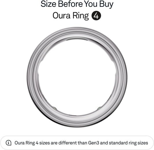 Oura Ring 4 Silver Size 9 Sleep Activity Tracker with AI Advisor