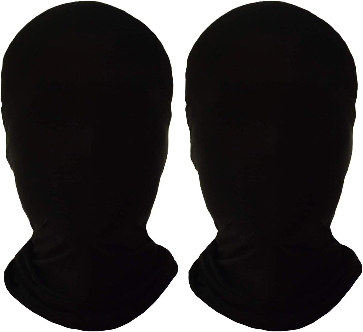 Homelex 2 Pieces Full Face Mask, Unisex BW 2nd Skin Spandex Halloween Hood