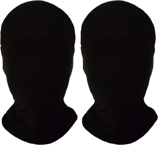 Homelex 2 Pieces Full Face Mask, Unisex BW 2nd Skin Spandex Halloween Hood