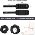 Sportneer Adjustable Ankle Weights 7 lbs - Strength Training for Yoga, Walking, Running
