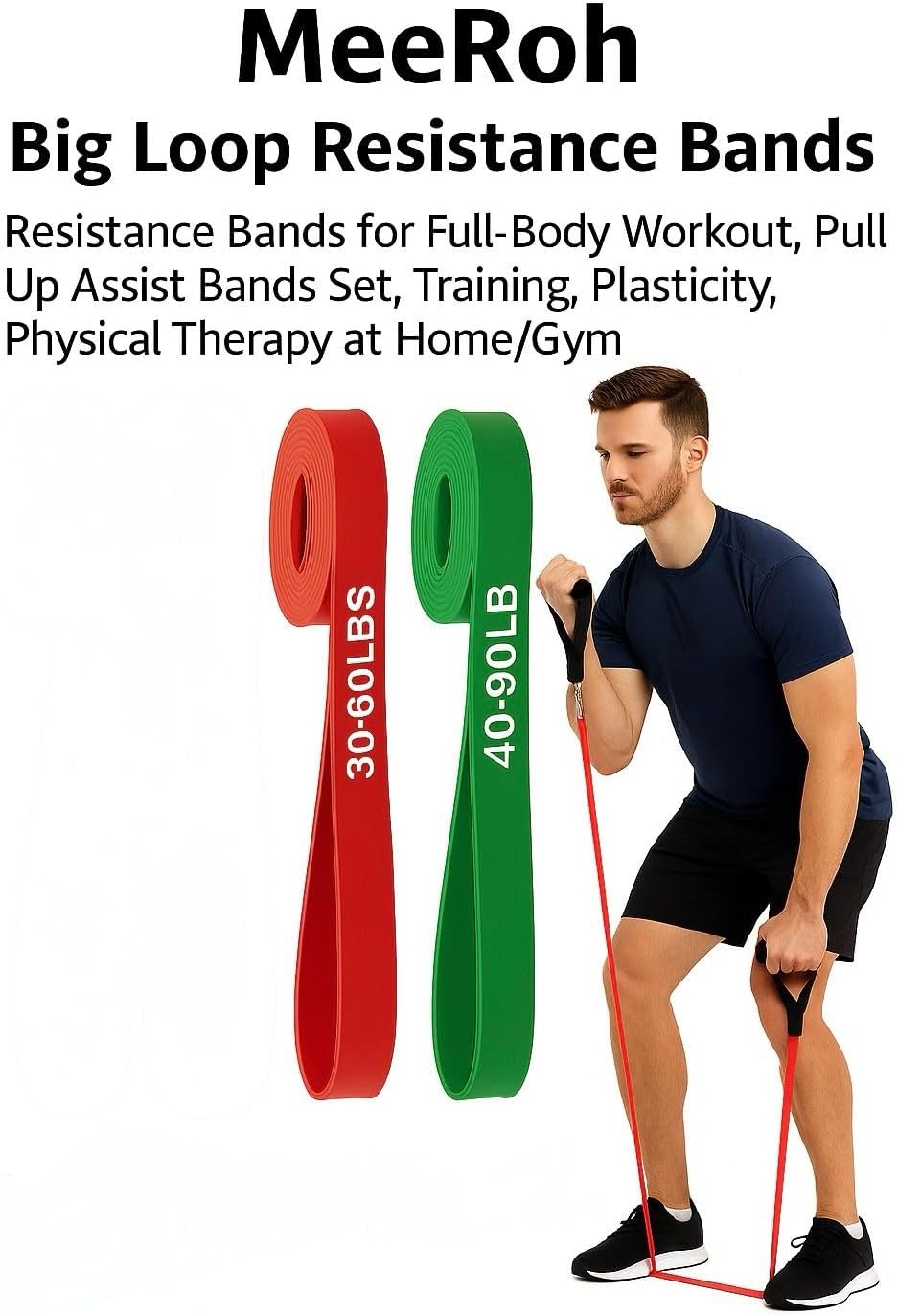 MeeRoh Heavy Duty Resistance Band for Pull Ups and Calisthenics Training