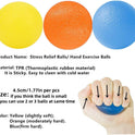 3 Resistance Hand Therapy Balls, Stress Relief Squeeze Balls for Physical Therapy
