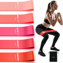 5-Pack Resistance Bands for Strength Training, Stretching, Pilates & Yoga