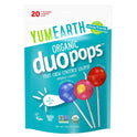 YumEarth Organic Duo Pops, Lollipops with Fruit Chew Centers - Allergy Friendly (Top 9 Free), No Artificial Dyes, Non GMO, Gluten Free, Vegan Candy Snacks - Individually Wrapped Pops (20 Count (Pack of 1))