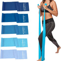 Lianjindun 5-Piece Professional Resistance Bands - Latex-Free, Pilates Workout Bands