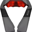 Nekteck Shiatsu Neck Massager with Heat for Pain Relief, 2026 Upgraded 3D Back Shoulder Kneading Massage Pillow, Black