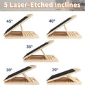 Adjustable Wooden Slant Board - 5-Angle Foldable Calf Stretcher & Squat Wedge for Home Gym