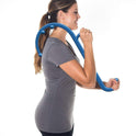 LiBa Blue Handheld Back Neck Shoulder Massager for Pain Relief