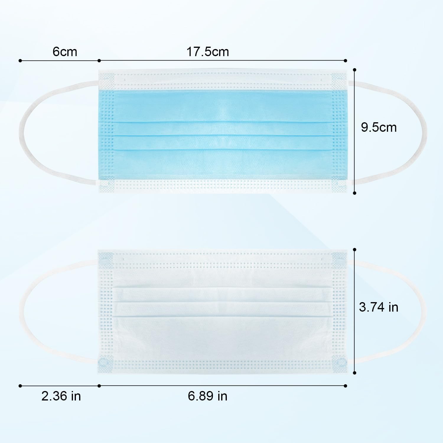 100 Pack Disposable Face Masks ASTM Level 2 Medical Grade 3 Ply Protection