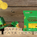 St. Patrick's Day 25 Milk Chocolate Coins Lucky Gold Coins Foils, Shamrock Clover Leprechaun Premium Belgian Milk Chocolate Coins Bag Nut-Free (25-Pack)