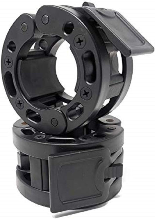 Clout Fitness Quick Release Olympic Barbell Clamps - Pair of 2" Locking Weight Clips