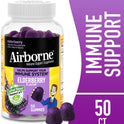 Airborne Elderberry + Zinc & Vitamin C Gummies For Adults, Immune Support Vitamin D & Zinc Gummies With Powerful Antioxidant Vitamins C D & E - 50 Gummies, Elderberry Flavor