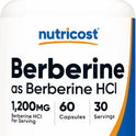 Nutricost Berberine HCl 1200mg , 60 Vegetarian Capsules - Gluten Free & Non-GMO