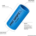 Fat Gripz - Thick Grips for Bigger Arms & Stronger Grip (4x Men's Health Award Winner)