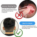 4 PCS Black Extended Silicone Bands Anti-Tightening Strap for Masks