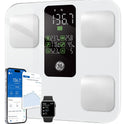 GE Smart Bathroom Scales with 14 Body Composition Metrics, 400 lbs, Black