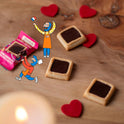 Michel et Augustin Chocolate Cookie Squares, Chocolate Gift Box, Dark Chocolate & Sea Salt French Shortbread Cookies, Candy Bulk, Individually Wrapped, 30-Pack