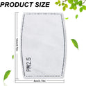 100Pcs PM2.5 Mask Filters 5 Layers Activated Carbon Non-Woven Mask Filters for Outdoor Activities