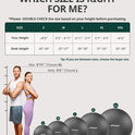 Trideer Exercise Ball for Yoga, Pilates & Fitness - 5 Sizes