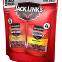 Jack Link's Beef Jerky Variety Pack - Includes Original and Teriyaki Jerky, Bulk Protein Snack Pack, Good Source of Protein, Meat Snacks Made with 100% Beef, Individual Bags - 1.25 Oz (Pack of 9)