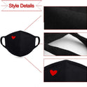Comfso Cotton Cloth Heart Face Masks with Adjustable Nose Bridge