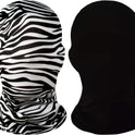 Homelex 2 Pieces Full Face Mask, Unisex BW 2nd Skin Spandex Halloween Hood