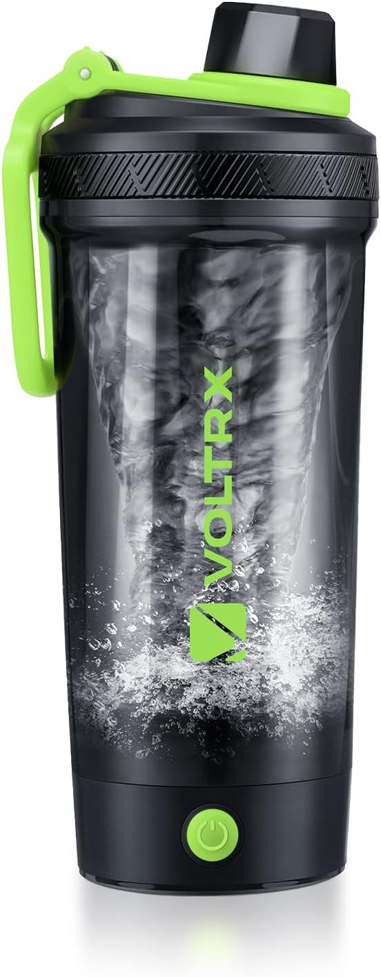 VOLTRX USB-C Rechargeable Electric Protein Shake Mixer Bottle, 24oz, BPA-Free