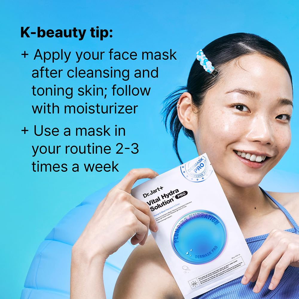Dr.Jart+ Dermask Vital Hydra Solution Glow Korean Face Mask with Hyaluronic Acid