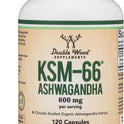 Double Wood Supplements Ashwagandha KSM 66 Organic Extract 600mg