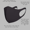 Virtue Code Second Skin Cloth Face Mask Pack 4 Buttery Soft Masks