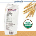 POLSELLI Organic Flour, Type 00, 100% Italian Grain, Double Zero Flour, OO Extra Fine, 5 kg, 11 lbs, BIO, Neapolitan Italian Pizza, Bread, Pasta, All Natural, Unbleached, All-Purpose, Unbromated, No Additives