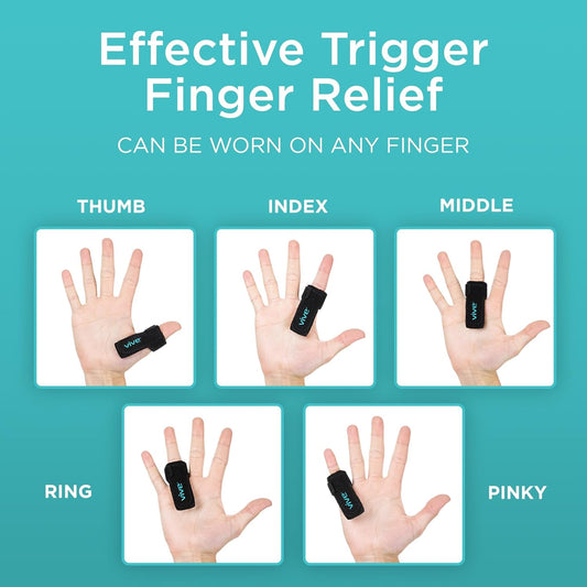 Vive Trigger Finger Splint - Support Brace for Finger and Thumb Relief