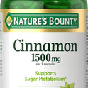 Nature's Bounty Cinnamon Capsules, Herbal Supplement, 1500mg, 100 Capsules