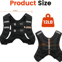 Poudee Adjustable Weighted Vest for Strength Training, Running, Workout