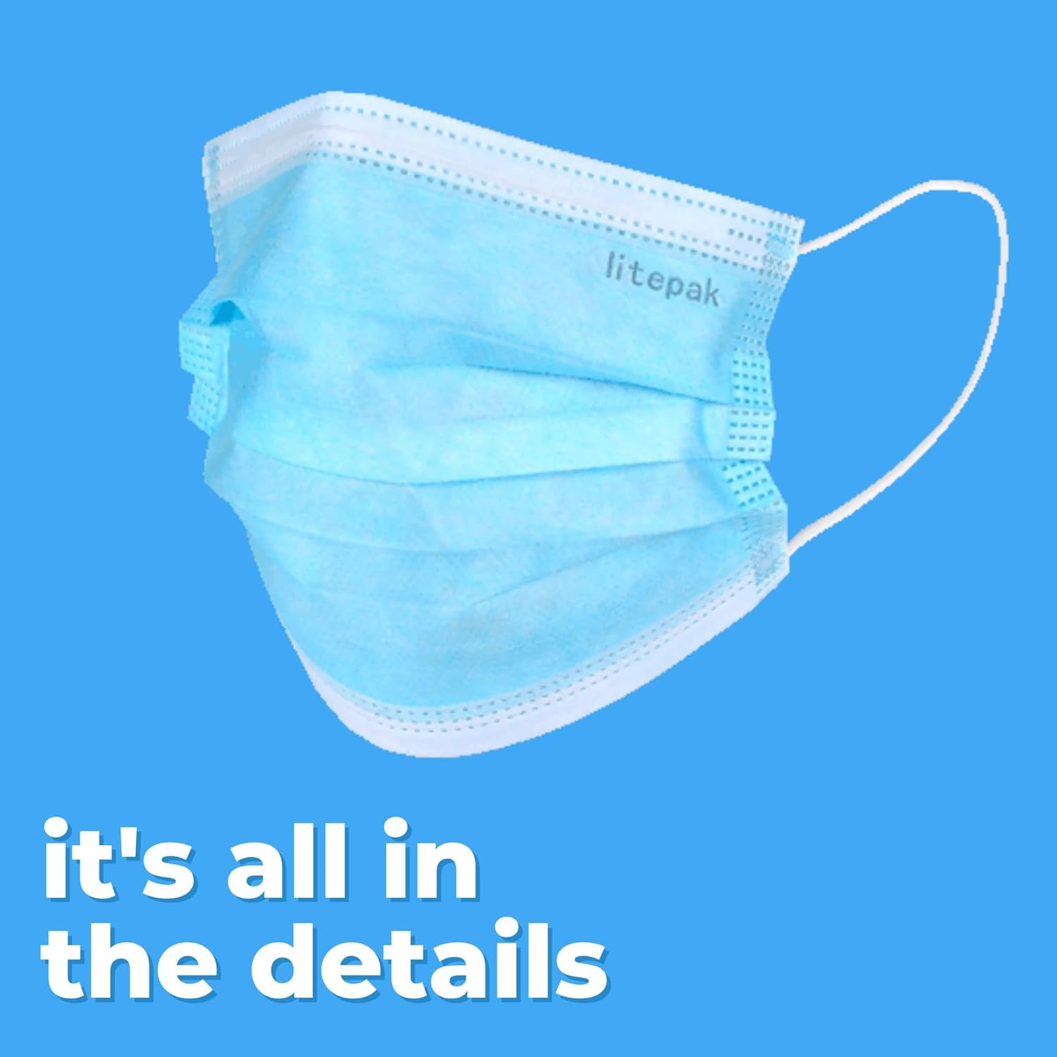 2,000pcs Disposable Face Masks 3 Ply Breathable Blue 40 Packs of 50