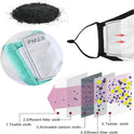 100Pcs PM2.5 Mask Filters 5 Layers Activated Carbon Non-Woven Mask Filters for Outdoor Activities