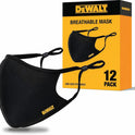 DEWALT Black Face Masks, Adjustable Fit, Breathable Reusable Cooling