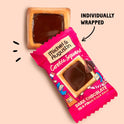 Michel et Augustin Chocolate Cookie Squares, Chocolate Gift Box, Dark Chocolate & Sea Salt French Shortbread Cookies, Candy Bulk, Individually Wrapped, 30-Pack